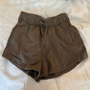 Lululemon inner glow high rise shorts in color Nomad